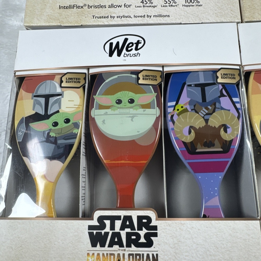 Lot of 5 Wet Brush Star Wars Mandalorian Hair Detangler 5 packs of 3 total 15 - Picture 2 of 6